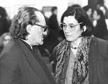 Heiner M&uuml;ller, Christa Wolf (06. 03. 1991)
